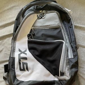 STX Lacrosse Bag, White and Black